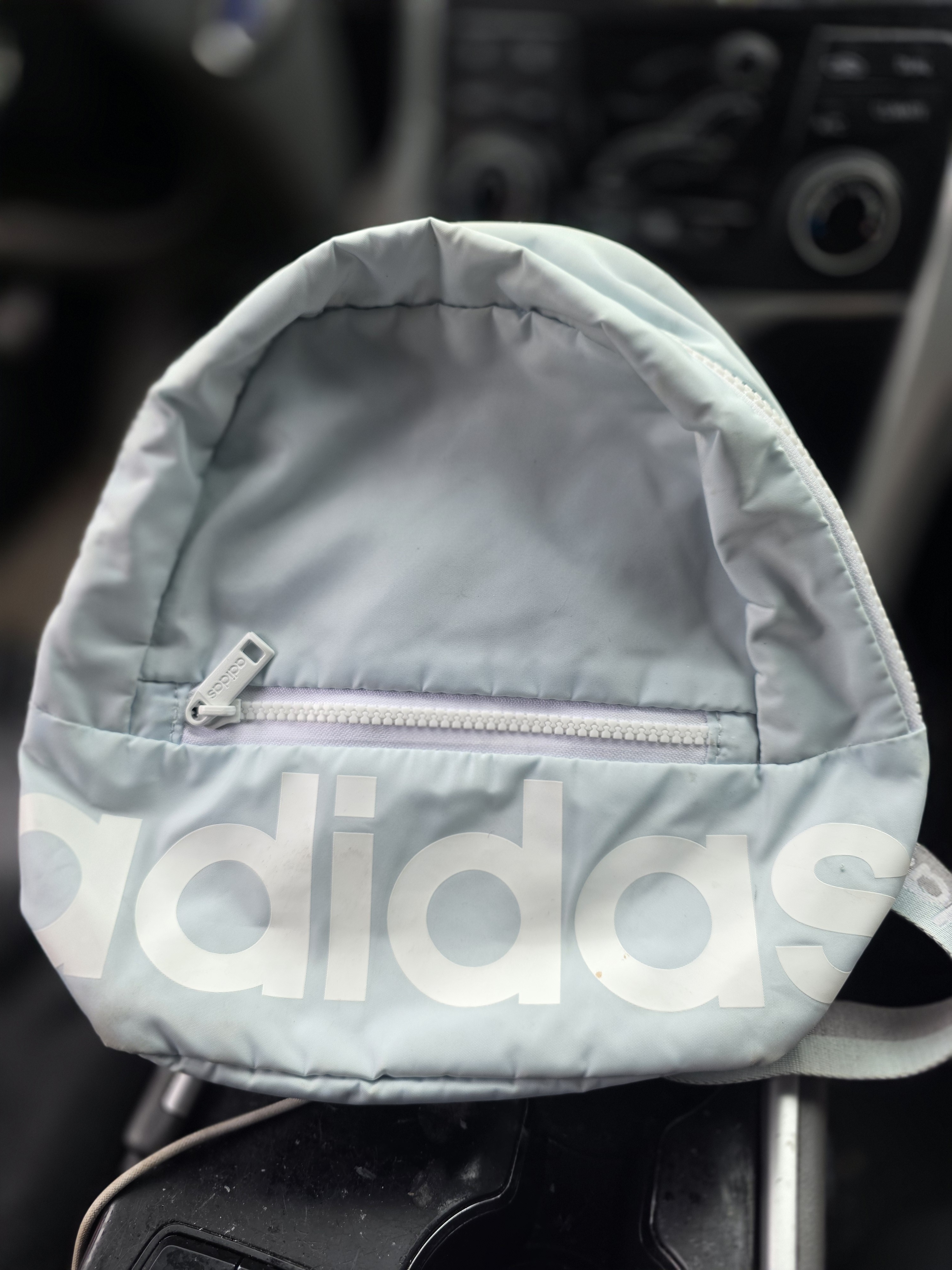 Adidas Pale Blue Logo Mini Backpack